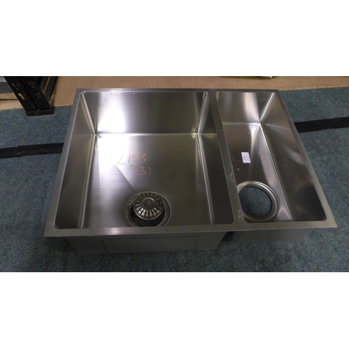 3020 - Ecuador 1.5 Bowl RVS U/mount Stainless Steel  sink Original RRP £250  inc. vat  (401 - 153)   * This... 