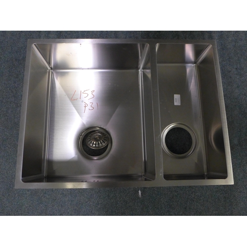 3020 - Ecuador 1.5 Bowl RVS U/mount Stainless Steel  sink Original RRP £250  inc. vat  (401 - 153)   * This... 