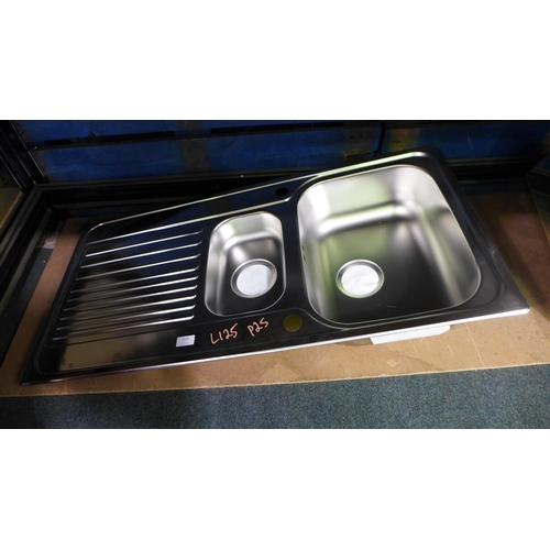 3022 - Islay 1.5 Bowl Stainless Steel sink 500x1000  Original RRP £132.5  inc. vat  (401 - 125)   * This lo... 