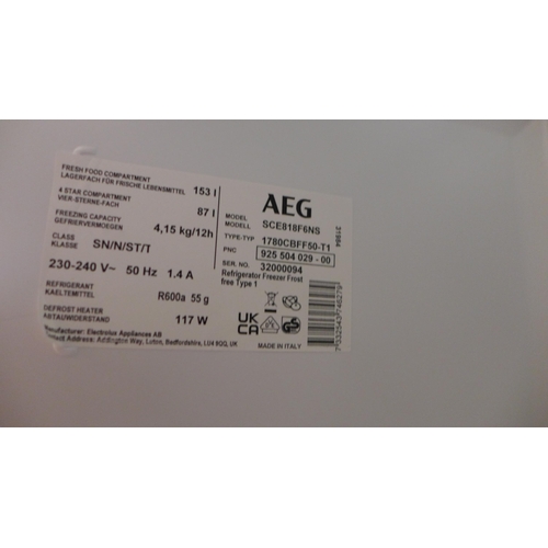 3034 - AEG  50/50 Fridge Freezer (Frost Free) H1772xW540xD549  -  Model No  SCE818F6NS  , Original RRP £699... 