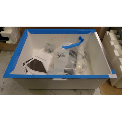 3067 - Sumba Composite sink with Steel Frame 1.0 White 443x500   -  Model No  BL467916  , Original RRP £499... 