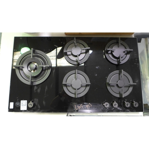 3072 - Bertazzoni H60xW893xD525 Gas on Glass 5 Burner Hob  -  Model No  P906LPROGNE  , Original RRP £707.5 ... 