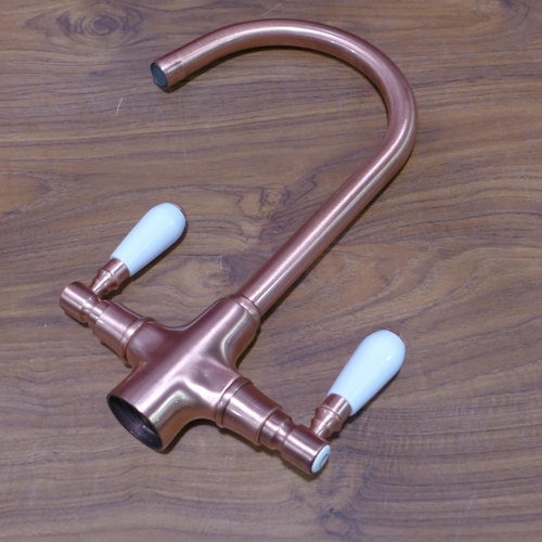 3082 - Fortuna Tap Copper with White Handles - High/Low Pressure  - Model no  64RS544ELRGWN, Original RRP £... 