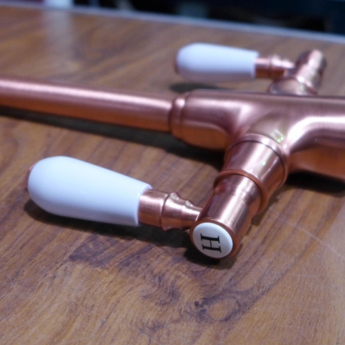 3082 - Fortuna Tap Copper with White Handles - High/Low Pressure  - Model no  64RS544ELRGWN, Original RRP £... 