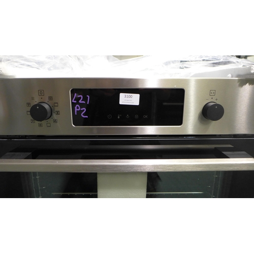 3100 - Zanussi Single Pyrolytic Oven  - 
Stainless Steel H594xW594xD568 , Original RRP £440.84 inc vat (404... 