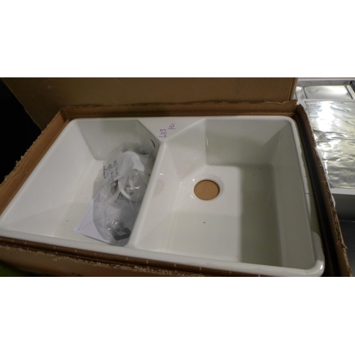 3297 - Double ceramic Belfast Sink  - Model no  SS.SH2.0LS, Original RRP £665.00 inc vat (404-113)   * This... 