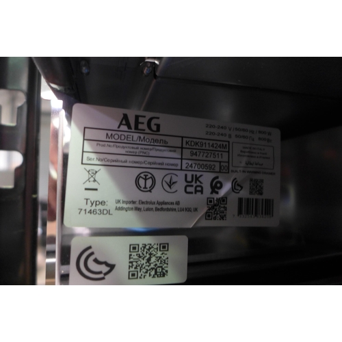 3322 - AEG Stainless Steel And Black Warming Drawer H140xW595XD535   -  Model No  KDK911424M  , Original RR... 