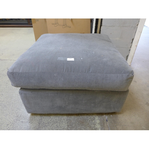 1666 - A mid grey upholstered cushion top footstool