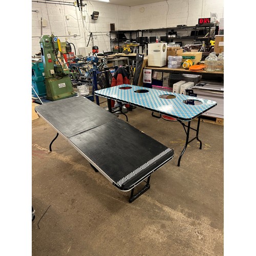 2999 - 2 Folding fairground game tables, approx. 6ft