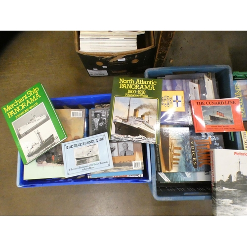 1138 - Four boxes of hardback books, text books etc., on Naval and maritime themes **PLEASE NOTE THIS LOT I... 