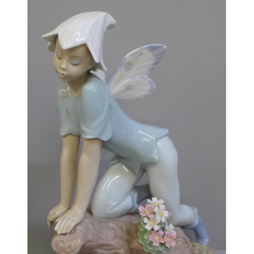 611 - Three Lladro figures; A Surprise Visit, Price of Elves, Boy Football, two boxed