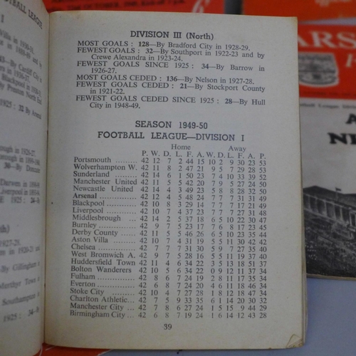 619 - Football memorabilia:- eleven Arsenal home programmes from the 1940s and 1950s together with their o... 