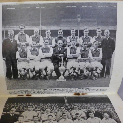 619 - Football memorabilia:- eleven Arsenal home programmes from the 1940s and 1950s together with their o... 