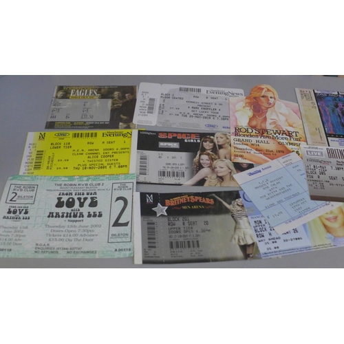 627 - Pop music tickets including Elton John, Genesis, Tina Turner, Pink, Eagles, Phil Collins, Meatloaf (... 