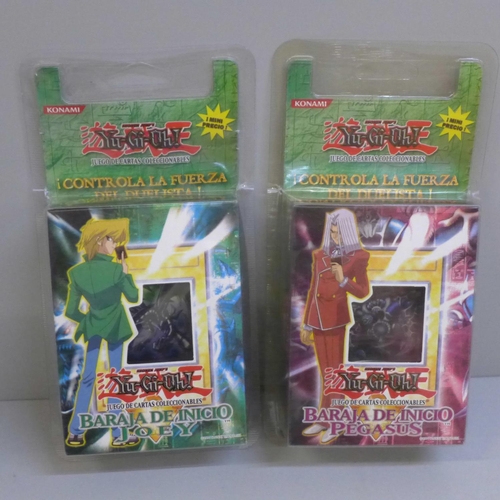 628 - Two Yu-Gi-Oh Spanish sets of cards, Pegasus and Joey