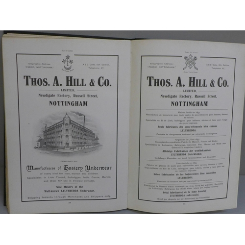 632 - A Nottingham Chamber of Commerce Year Book, 1914, first issue, interspersed with adverts of local bu... 