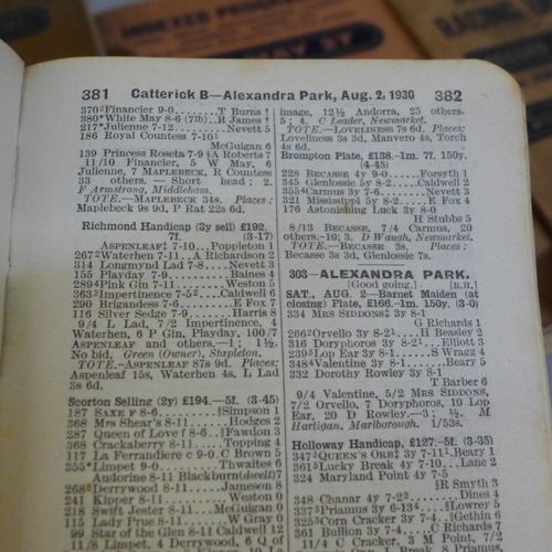 658 - The Sporting Chronicle Racing Up-To-Date books, 1926-1939