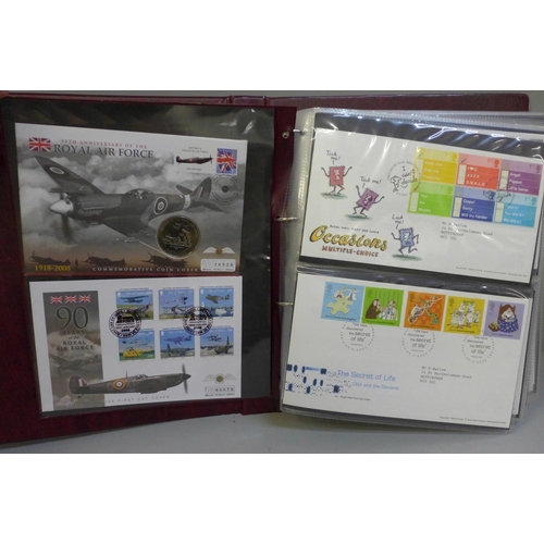 674 - An album of stamp first day covers, 2000s including Motorcycles, London 2012, England a British Jour... 