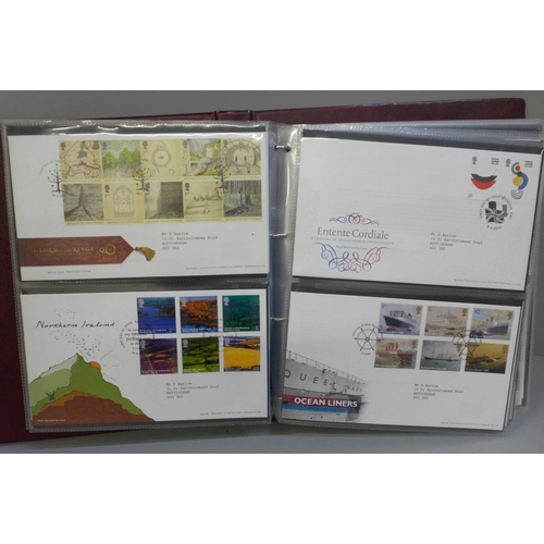 674 - An album of stamp first day covers, 2000s including Motorcycles, London 2012, England a British Jour... 