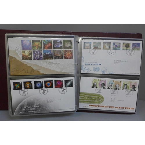 674 - An album of stamp first day covers, 2000s including Motorcycles, London 2012, England a British Jour... 