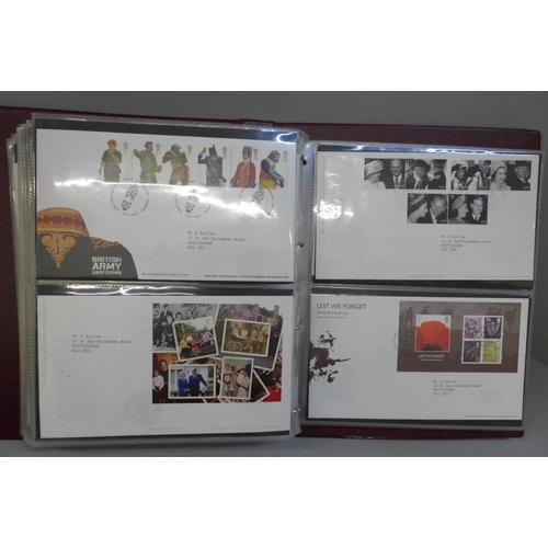 674 - An album of stamp first day covers, 2000s including Motorcycles, London 2012, England a British Jour... 