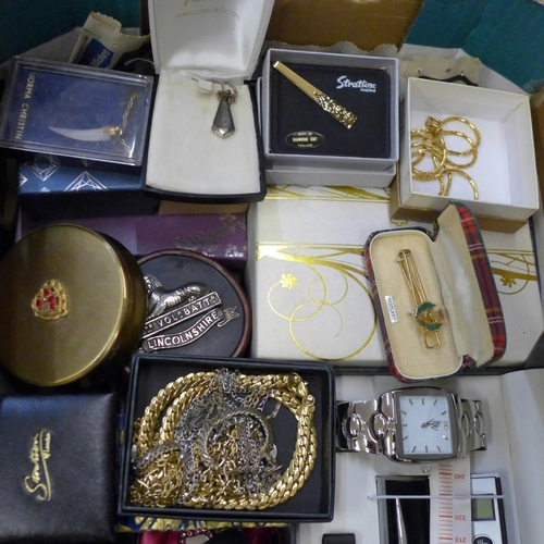 717 - Two boxes of costume jewellery and simulated pearls