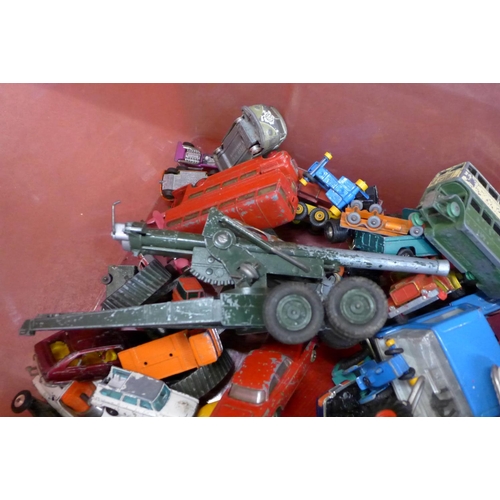 728 - A collection of Dinky, Corgi and other die-cast vehicles, playworn