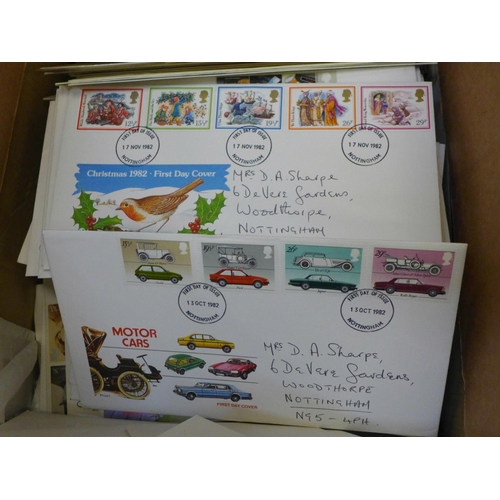 730 - Stamps; box of stamps, covers, etc., loose and in albums