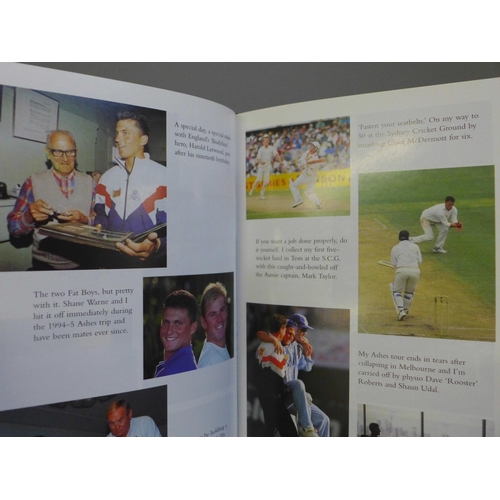 737 - Three signed autobiographies; Darren Gough, Devon Malcolm and E.W. Swanton