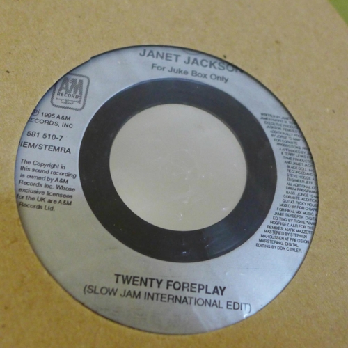 738 - Twenty 1990s single records including Juke Box only, Ace of Bass, Whitney Houston, Levellers, 21 Pri... 