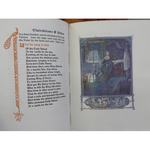 739 - Six books; Clair de Lune and other Troubadour Romances by Michael West, pictured by Evelyn Paul, mus... 