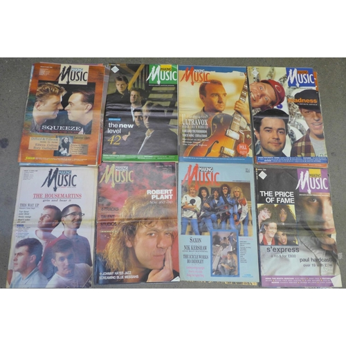 751 - Making Music magazines, 1980's (26), including Depeche Mode, Roxy Music, Queen covers, etc.