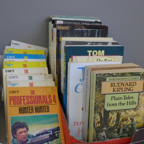 754 - Ten 'The Professionals' paperback books and other paperbacks