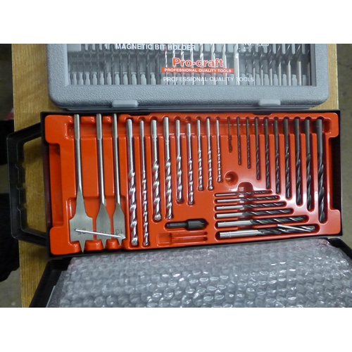 2074 - A Black & Decker Craftsman drill bit set (complete) and a Hilka 40 piece drill and bit set - boxed a... 