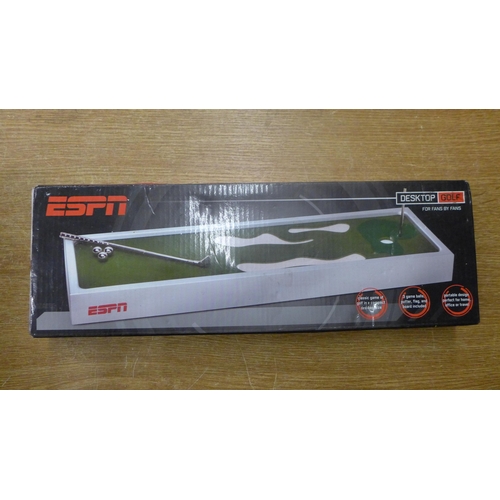 2088 - An Assassins Creed figure, 3D Star Wars poster and ESPN desktop Golf set