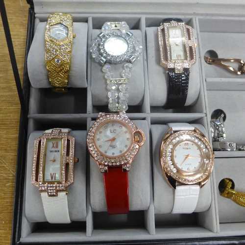 2152 - Assorted wristwatches in case