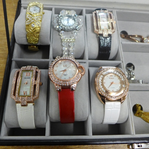 2152 - Assorted wristwatches in case