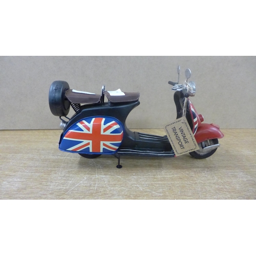 2165 - A tin plate Union Jack Vespa