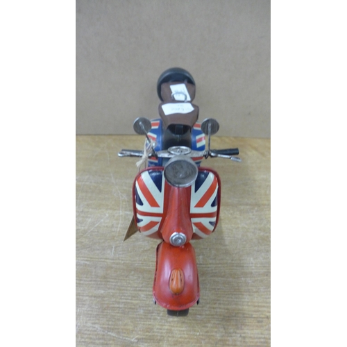 2165 - A tin plate Union Jack Vespa