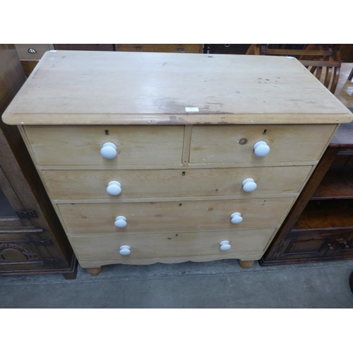 109 - A Victorian pine chest of drawers