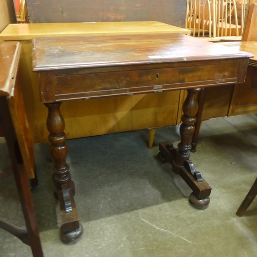 119 - A Victorian mahogany single drawer side table