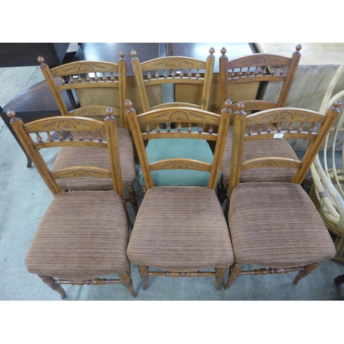 181 - A set of six Edward VII walnut chairs