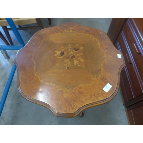 237 - An Italian Sorrento ware marquetry effect walnut tripod occasional table