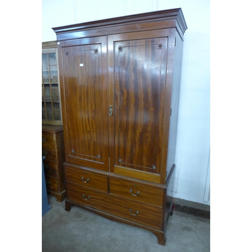 32 - An Edward VII mahogany wardrobe