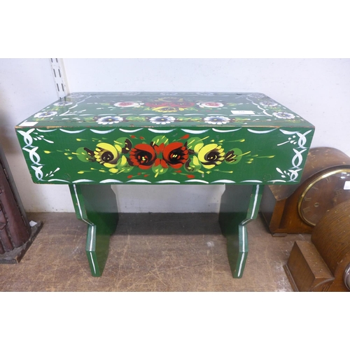 338 - A painted wood bargeware stool