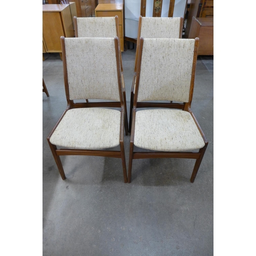 69 - A set of four Danish teak dining chairs