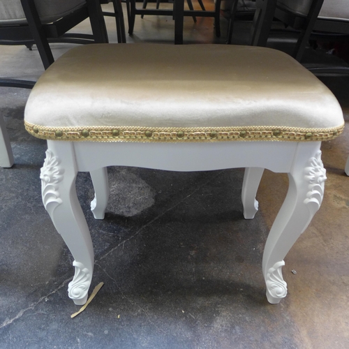 1427 - A white French style dressing table and stool