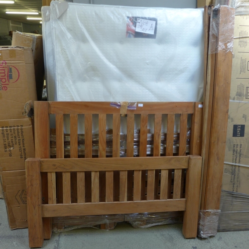 1570 - A Harley hardwood double bed frame  *This lot is subject to VAT