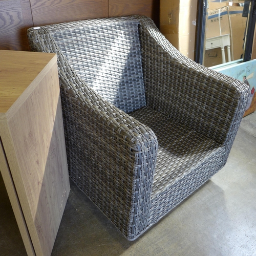 1598 - An Agio Pelington deep seating woven patio chair - missing cushions  *This lot is subject to VAT