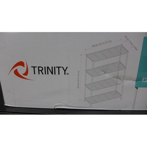 3005 - Trinity 4-Tier Wire Shelving Rack  ( 301 - 16 )   * This lot is subject to vat